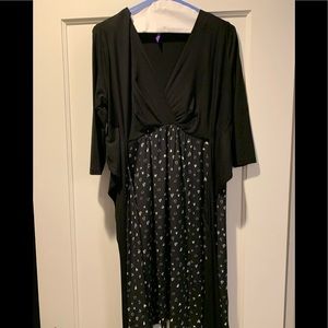 Seraphine black maternity wrap dress